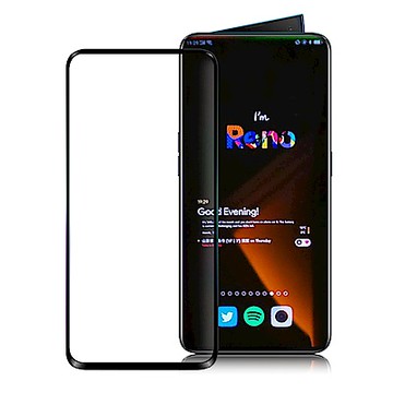 Xmart for OPPO Reno 10倍變焦版超透滿版 2.5D鋼化玻璃貼-黑