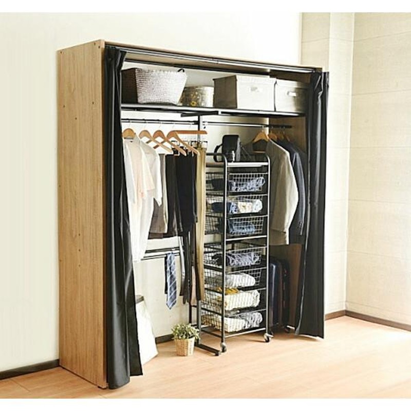 ハンガーラック 伸縮式 おしゃれ カバー付き クローゼット 収納 公式