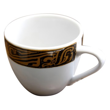 印象派咖啡杯 日本製  1個  白色 + 咖啡色