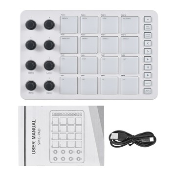 MIDI 控制器 Strike Pad RGB 背光鍵盤 BT 連接低延遲 3.5 毫米輸出接口 ith 16 墊 8