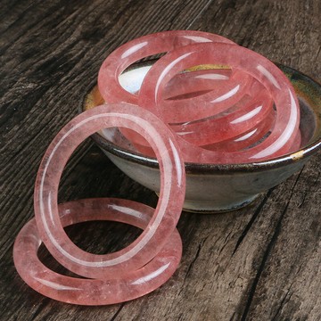 親寶水晶天然冰潤純籽草莓晶手鐲女款水晶飾品女 薔薇晶鐲子