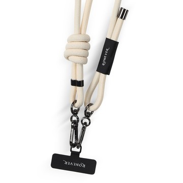[RONEVER] 手機編織掛繩8mm/1.7M PD037-2 卡其色