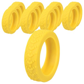 咪咪購物 輪子保護套 5 x 5cm 黃色 行李箱輪子保護套  12個