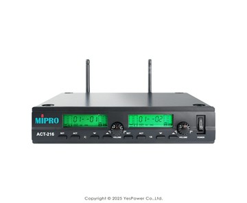 ＊來電享最低價＊ACT-216 MIPRO UHF類比雙頻道接收機