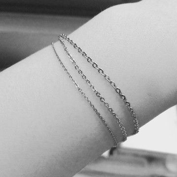 女性項鍊 經典百搭 銀原色 - BLACK JOKER 316醫療級不鏽鋼鍊