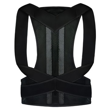 駝背矯正帶 尼龍+彈性纖維 加寬肩帶 透氣網格 彈力網布  S(腰圍80-85cm)  1個