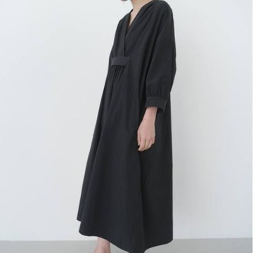 日系過膝長款學院風蝙蝠袖連衣裙