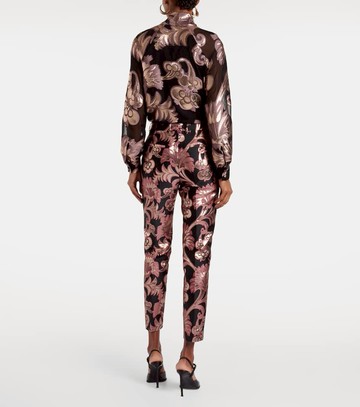 Etro Floral jacquard suit pants