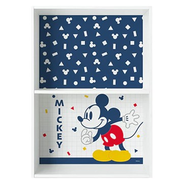收納王妃 迪士尼 雙層空櫃  積木米奇 白色  42.5 x 29.5 x 60.5cm  2層