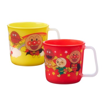 日本 麵包超人 單耳水杯210ML 黃/紅