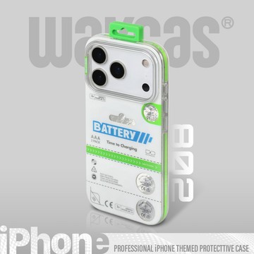 【Wakcas】iPhone 17 PVC電池包裝磁吸手機殼 16 Pro Max 磁吸 保護殼 創意手機殼
