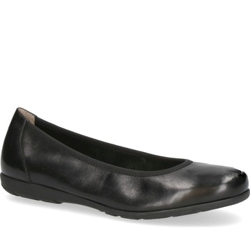 CAPRICE BLACK NAPPA CASUAL CLOSED BALLERINAS 黑色女款鞋子
