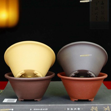 花盆 花器 紫砂花盆 紫砂花盆小號多肉菖蒲專用盆景盆云竹綠植盆栽盆金彈子盆