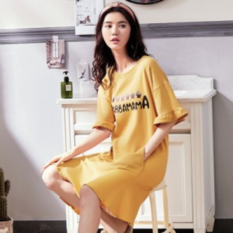 パジャマ ロングTシャツ ワンピース レディース 部屋着 ルーム