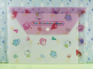 【震撼精品百貨】Hello Kitty 凱蒂貓~資料夾-粉白綜合