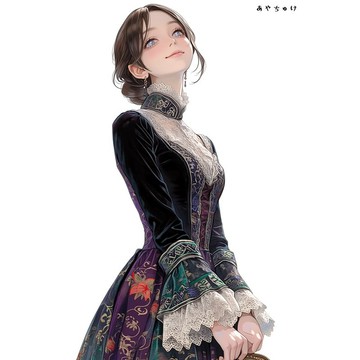 【9 月新作】07-144-0312 人物貼紙 幻想復古浪漫喫茶