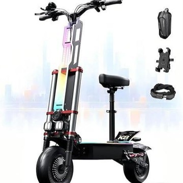 🔸臺灣熱銷🔸K8電動滑板車 滑板車 成人電動滑板車 72V10000W雙電機 時速62英里每小時 13吋輪胎電動車