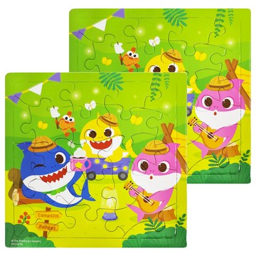 BABY SHARK 鯊魚寶寶 中型拼圖 露營篇  20片  2個