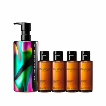 shu uemura x shavonne wong 藝術家聯名系列 山茶花精萃奢養潔顏油買1送200ml