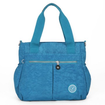 I.Dear-時尚男女出遊輕便尼龍防水兩用購物肩背斜背包(BG87海藍)