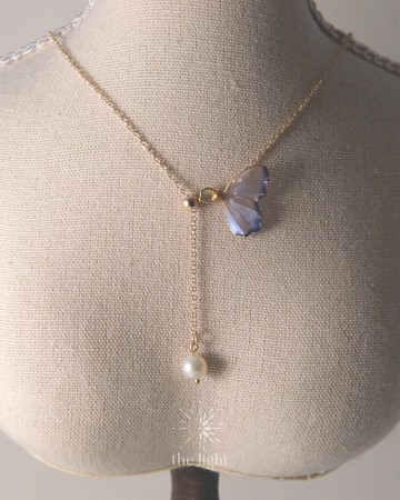 綻放之時 / 小 芙 蝶 / 淡水珍珠 / 手工原創設計項鍊