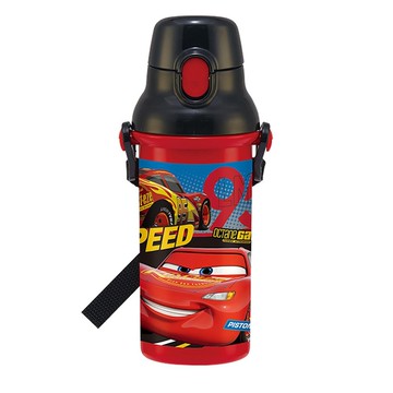 日本 SKATER - 銀離子兒童直飲水壺(480ml)-閃電麥坤-活塞盃