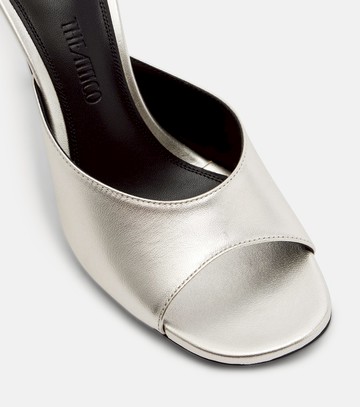 The Attico Betta 95 metallic leather mules