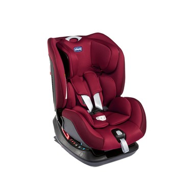 義大利 chicco - Seat up 012 Isofix安全汽座勁黑版-熱情紅