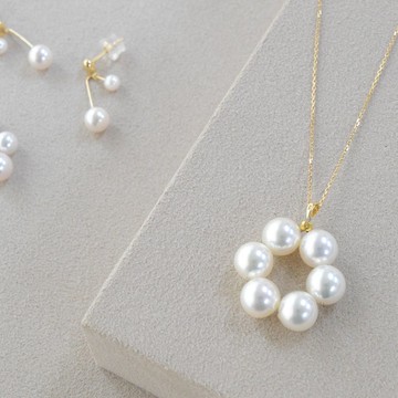 Akoya天然珍珠 K金項鍊 日本直送 手工設計