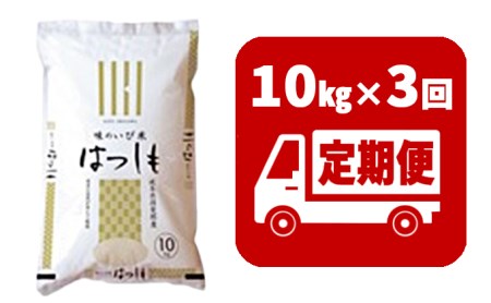 定期便　揖斐郡産  味のいび米はつしも精米10kg×3ヶ月