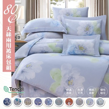 岱思夢 80支天絲兩用被床包組 雙人 TENCEL 多款任選 R1
