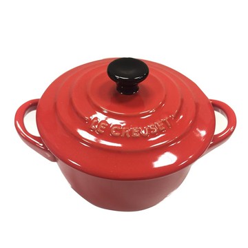 Le Creuset 法國系列廚具 瓷器迷你圓烤盅【250ml】 蘋果紅 (LC012)