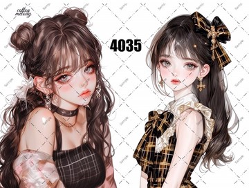 original sticker no.4035 人物貼紙 原創貼紙 原創人物貼紙 裝飾貼紙 cotton melody