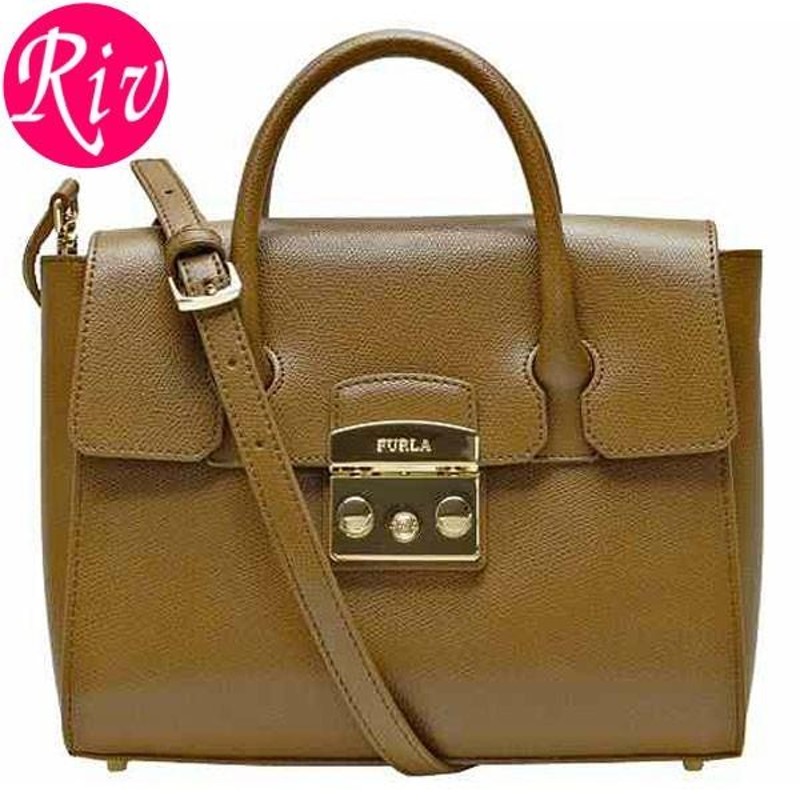 フルラ バッグ FURLA ショルダーバッグ METROPOLIS S SATCHEL キャメル