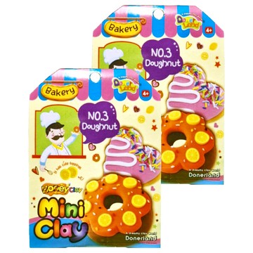 Donerland 迷您黏土  甜甜圈 多色  2組