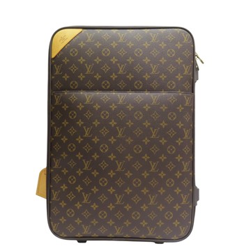 【二手名牌BRAND OFF】LOUIS VUITTON LV 路易威登 棕色 原花 帆布 Pegase 55 行李箱 M23294 (掛牌有印字)