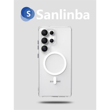Sanlinba新款AG磨砂透明磁吸手機殼適用三星S26Ultra/S25Ultra/S25+全包防摔手機套高級感簡約金屬按鍵保護殼