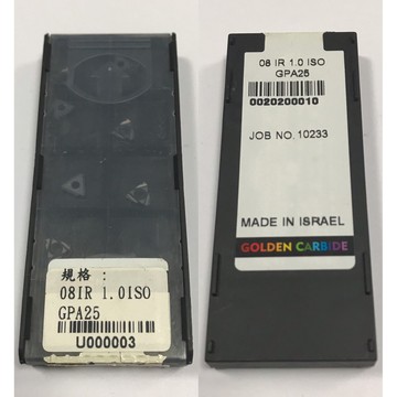 正品GOLDEN CARBIDE 刀片 08IR1.0ISO GPA25 / 16IR1.0ISO GPA25