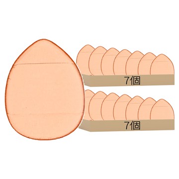 雙面氣墊粉撲 02 咖色 水滴形  14個