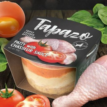【特百滋 Tapazo】三入組 開胃三層杯 犬用 80g