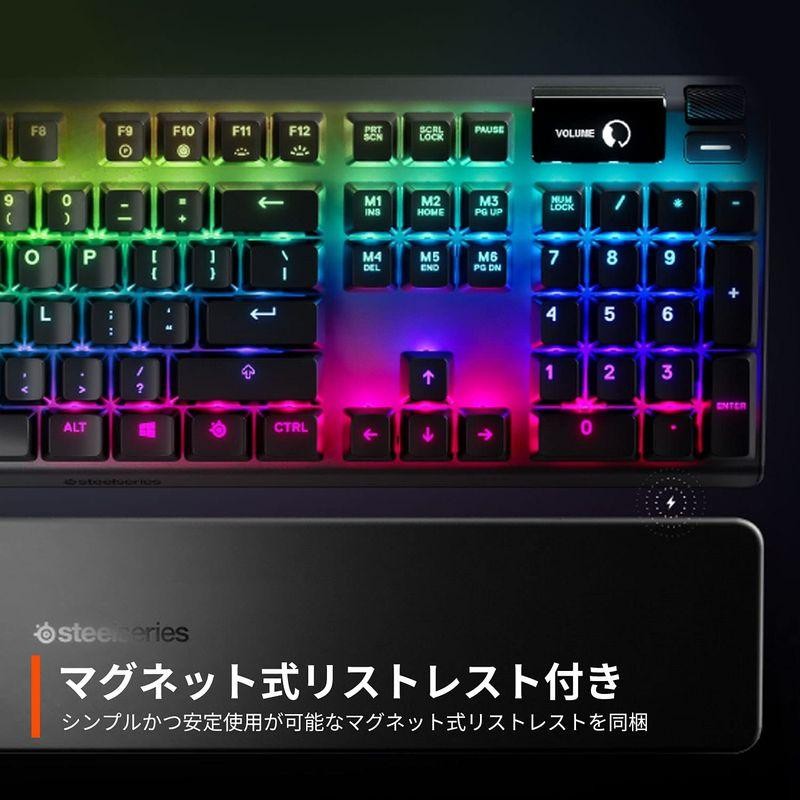 SteelSeries ゲーミングキーボード 赤軸 有線 日本語配列 有機EL