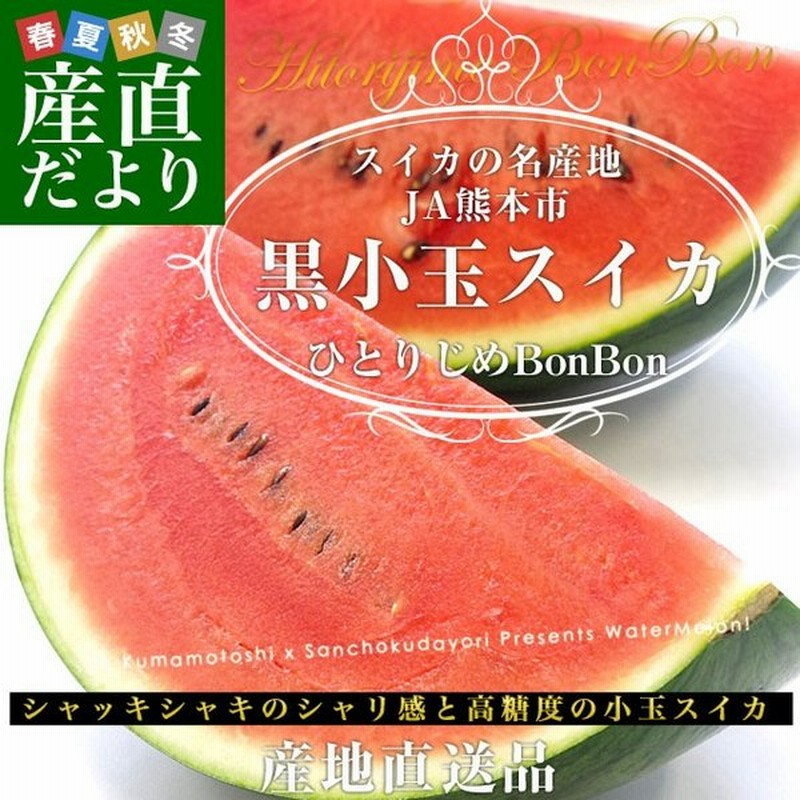 熊本県より産地直送 Ja熊本市 黒小玉スイカ ひとりじめbonbon ３lサイズ 約5キロ 2 5キロ以上 2玉 西瓜 すいか 通販 Lineポイント最大0 5 Get Lineショッピング