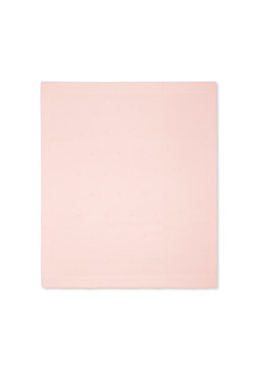 Little Bear Pink Blanket For Baby Girl With Polka Dots