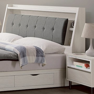 文創集 庫伯6尺雙人加大亞麻布床頭箱(不含床底＋不含床墊)-182x25x111cm免組