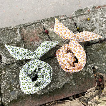 菱形花磚 / 綠 橘 / 軟鐵絲 鐵絲 髮帶 髮箍