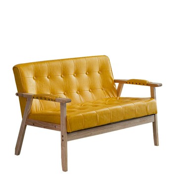 奶茶店桌椅組合甜品咖啡廳簡約休閑辦公室餐廳洽談雙人卡座皮沙發[DD010109]