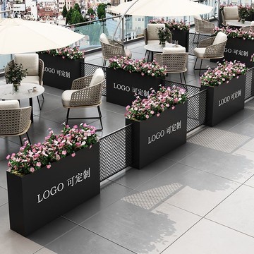 免運 花箱 戶外花箱 花箱隔斷 戶外長方形圍欄花箱組合奶茶店咖啡廳綠化隔斷種植花壇花盆花槽 可開發票 全館五折 工廠現貨直銷 新品特價 b8302