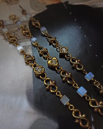 鋯石天然石黃銅手鍊 - 可客製手圍