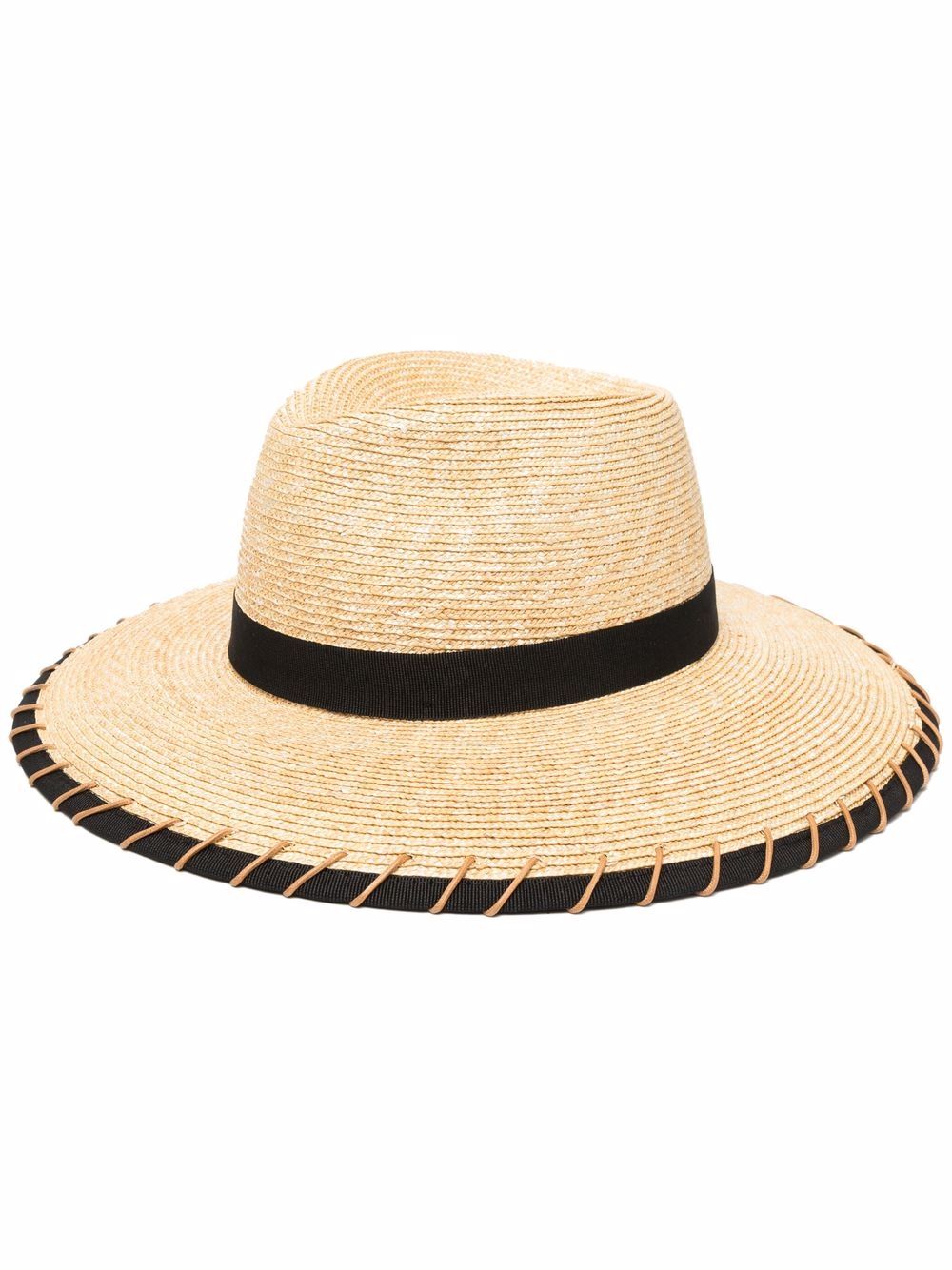catarzi - woven straw sun hat - women - Straw - 56 - Neutrals