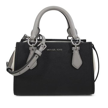 MICHAEL KORS 黑白雙色防刮皮革三層兩用包